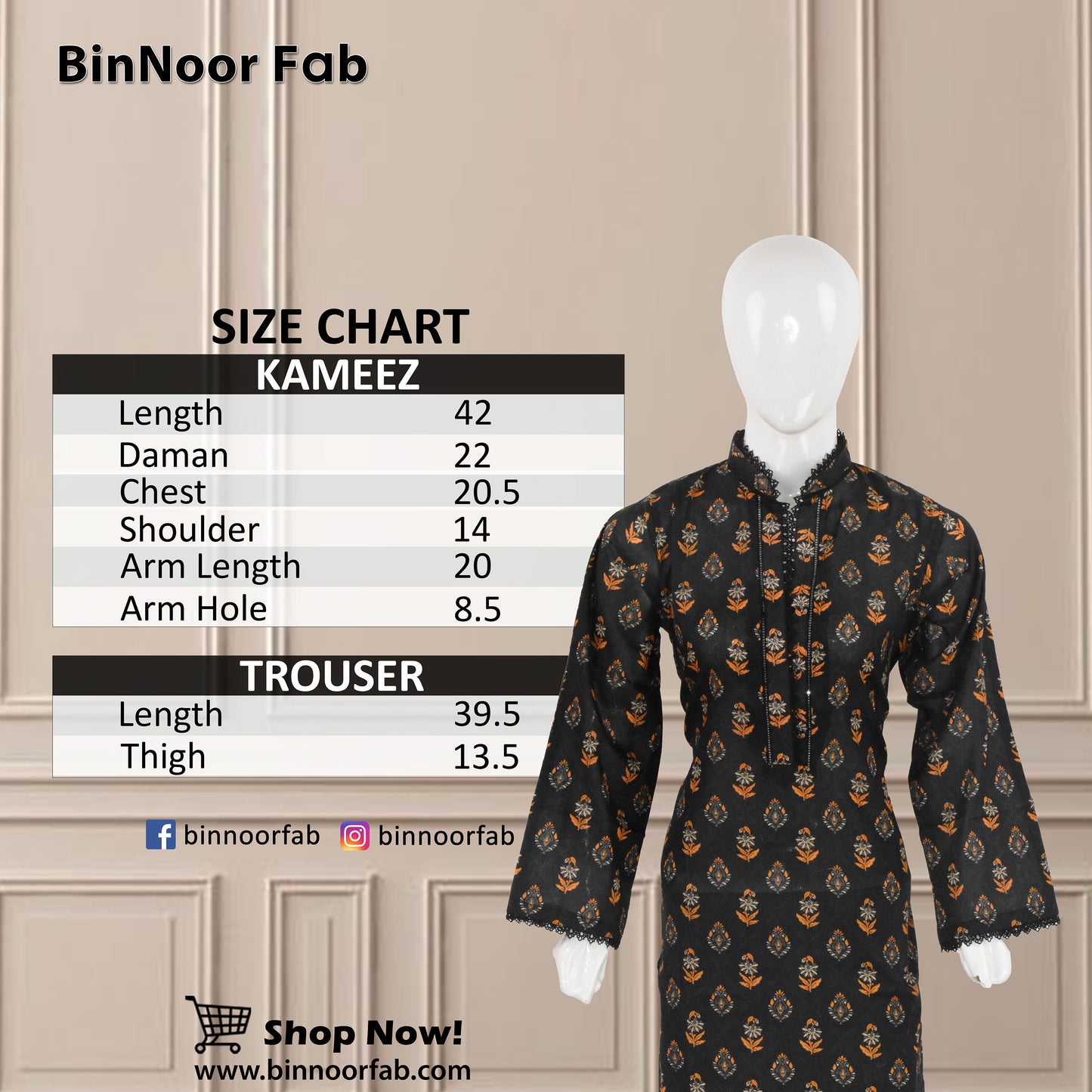 BinNoor Fab Lawn Stitched 2Pcs DE-LA07-P2-S056