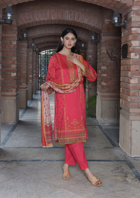 BinNoor Fab Lawn Diamond Dupatta 3Pcs De-LA04-P3032