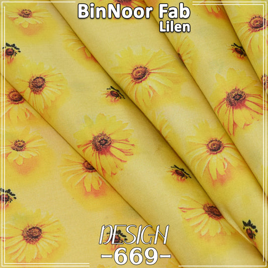 Nisha By BinNoor Fab Linen  De-LN06-P2669