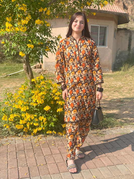 BinNoor Fab Lawn Stitched 2Pcs DE-LA07-P2-S059