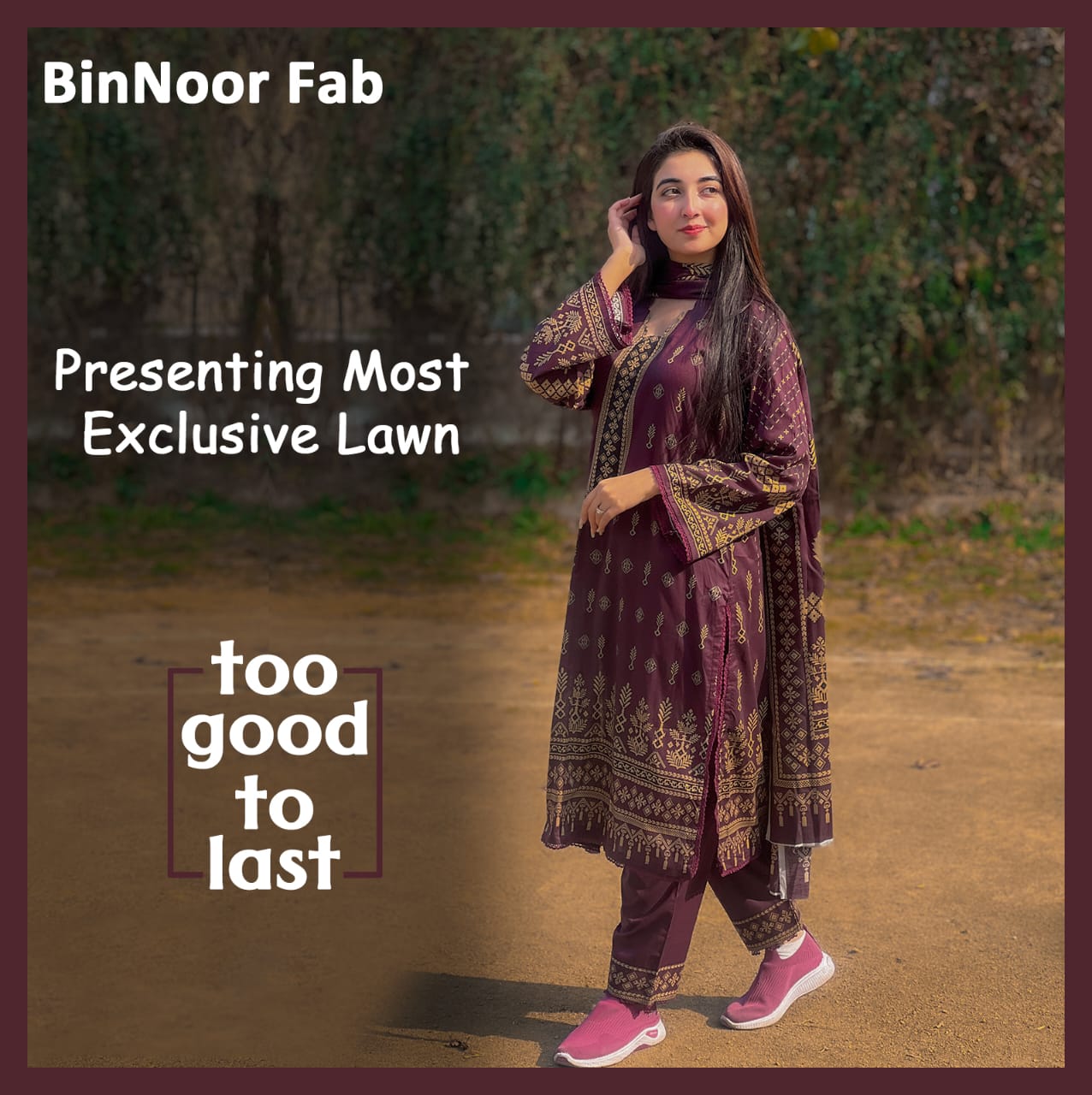 BinNoor Fab Lawn 3Pcs De-LA01-P3010