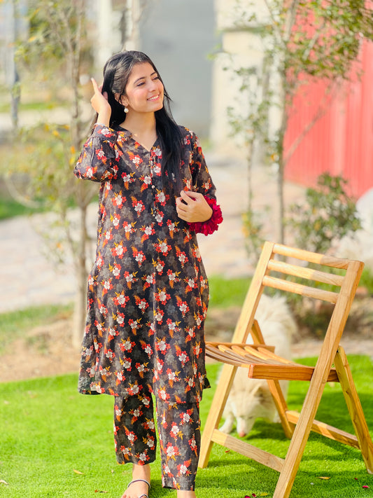 BinNoor Fab Lawn Stitched 2Pcs DE-LA05-P2-S033