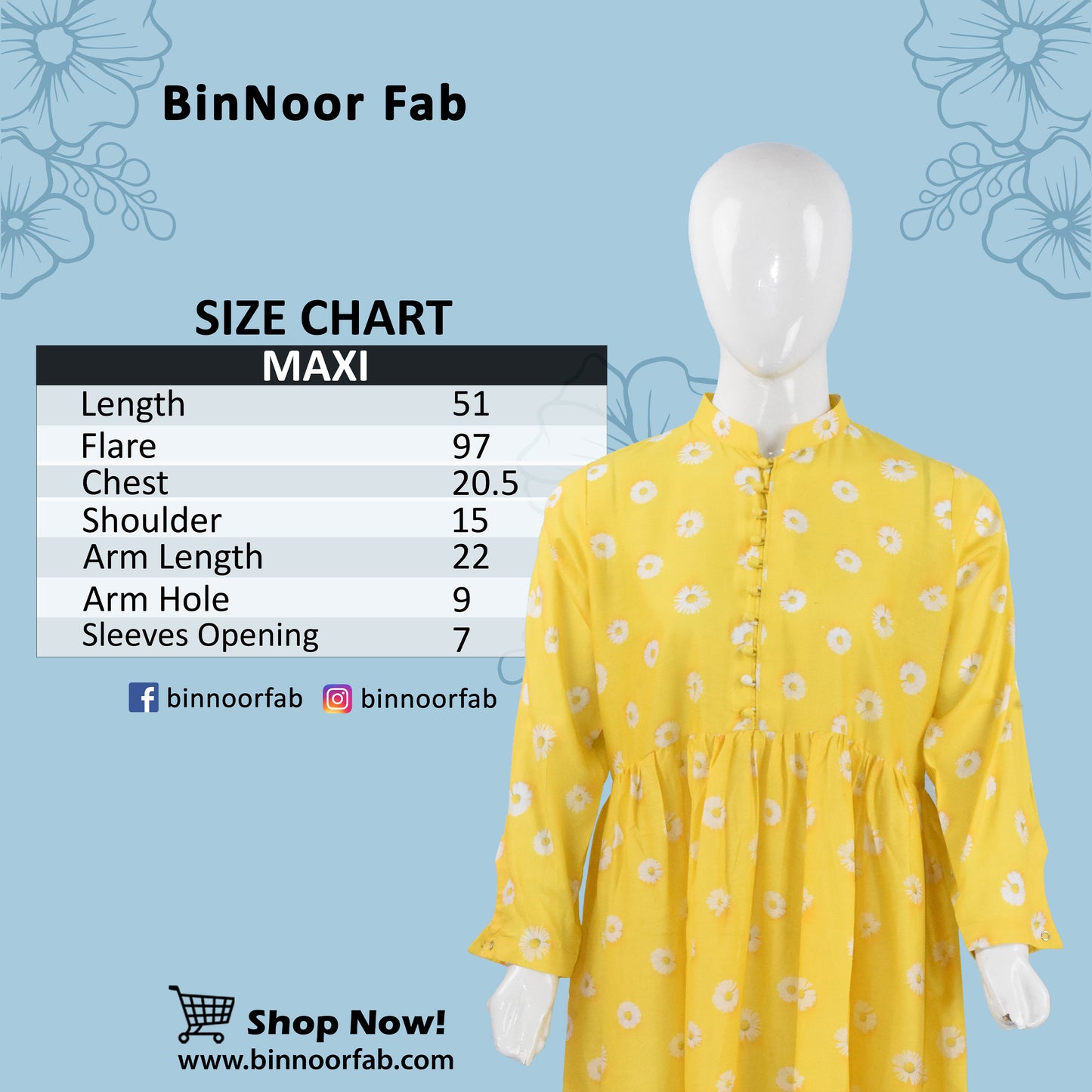 BinNoor Fab Lawn Stitched Maxi DE-LA05-P2-S042